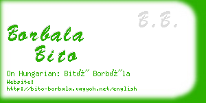 borbala bito business card